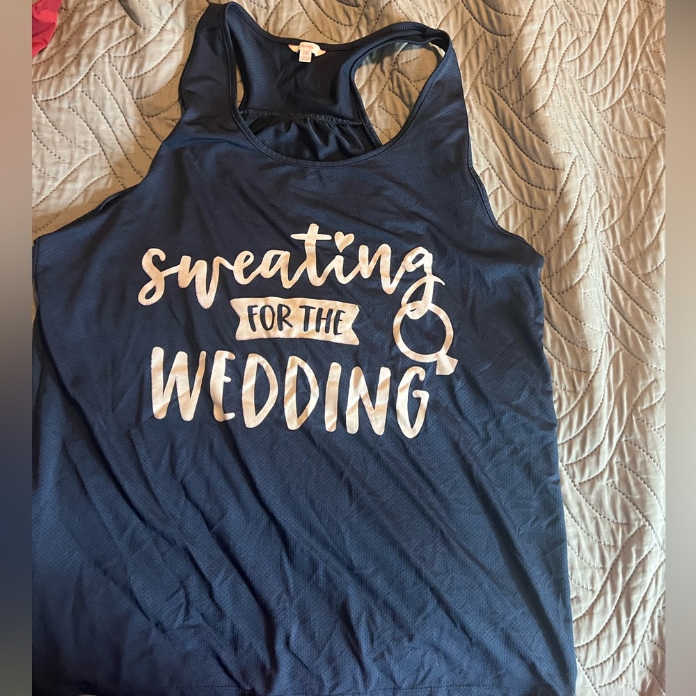 2XL women’s “sweating for the wedding” tank